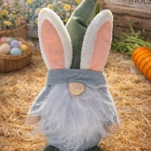 Easter Bunny Gnome Plush – Weighted Bottom – Farmhouse Cottagecore Spring Decor
